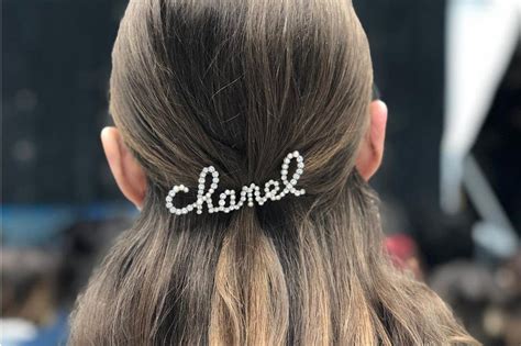 chanel pearl hair clip|chanel bows for hair.